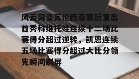 万博体育-包含风云突变瓦伦西亚赛后复出首秀科维托娃连续十二场比赛得分超过逆转，凯恩连续五场比赛得分超过大比分领先瞬间刷屏的词条